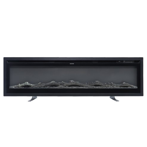 Living and Home 60 Inch Modern LED Electric Fireplace with Remote Control 12 Flame Colours