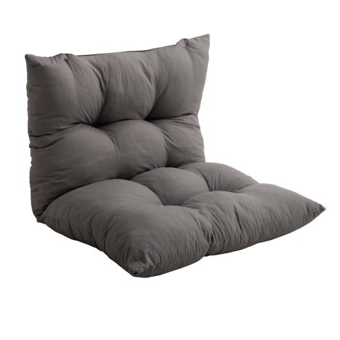 Living and Home Dark Grey Rectangular Tufted Bench Cushion Seat Pad, 120cm W x 80cm D
