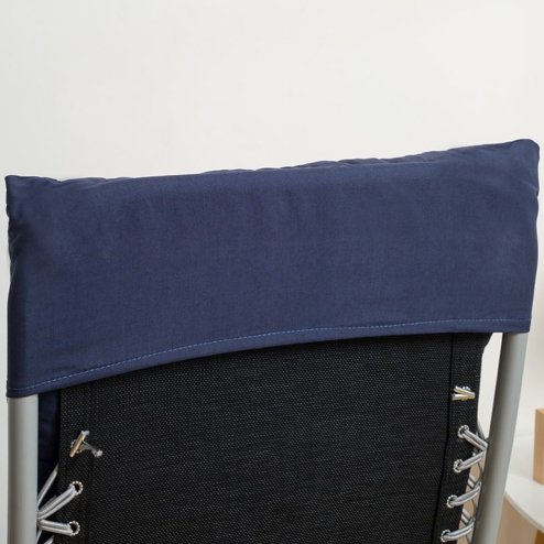Living and Home Dark Blue Non-slip Sun Lounger Cushion for Garden Patio, 125cm(W) x 48cm(D)