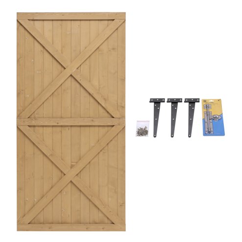 Living and Home 100cm W X 183cm H Garden Flat Top Pine Wood Gate Kit