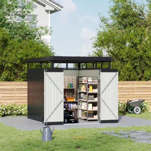 6.56 x 8.46FT Metal Garden Tool Shed