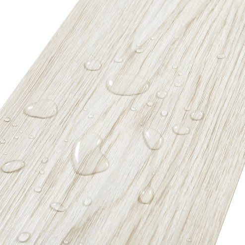 Living and Home 36pcs PVC Wooden Self-adhesive Laminate Flooring Planks for Home Decor, Light Grey