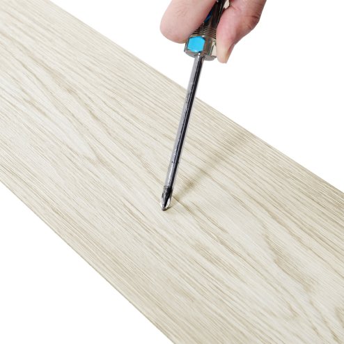Living and Home 36pcs PVC Wooden Self-adhesive Laminate Flooring Planks for Home Decor, Light Grey