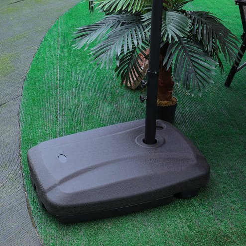 Living and Home 60L HDPE Water/Sand Filled Freestanding Parasol Base with Wheels