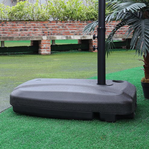 Living and Home 60L HDPE Water/Sand Filled Freestanding Parasol Base with Wheels