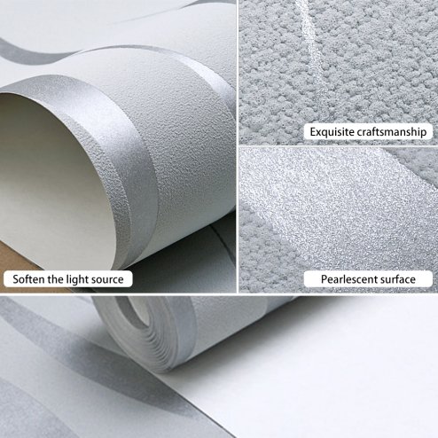 Living and Home 950cm Modern Non-pasted Wave Wallpaper