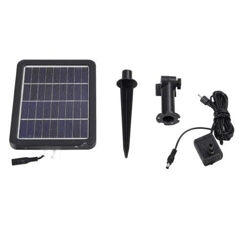 Living and Home Grey Layered Cascade Solar-powered Water Fountain for Outdoors, LED Lights, Handmade, Low-Maintenance, Resin, Water Feature