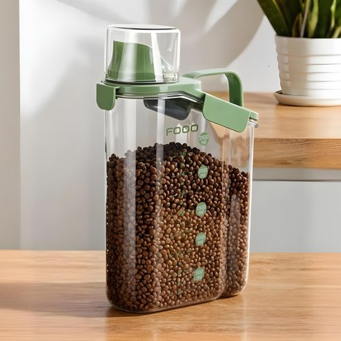 Living and Home 2.8L Transparent Airtight Food Storage Container with Measuring Cup