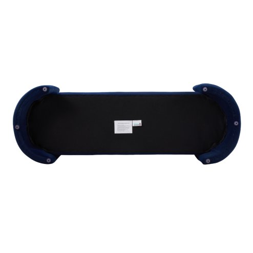 Living and Home 2 Seater Ottoman Storage Bench in Blue