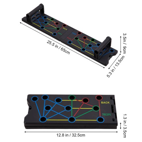 Living and Home Foldable Push-Up Board with 15 Targeted Angles