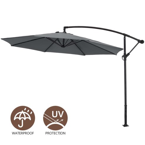 Living and Home 3m Cantilever Garden Parasol with Crank Handle