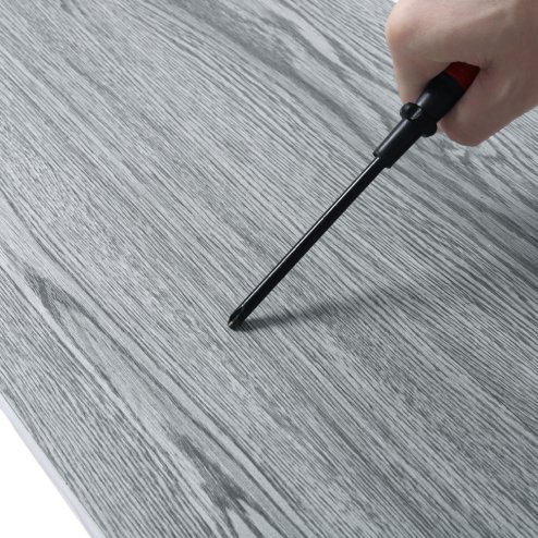 Living and Home 36pcs Rustic Style Self Adhesive Wood Plank PVC Flooring, Grey