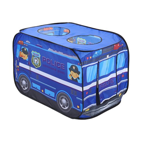 Living and Home Police Truck Foldable Tent Pop Up Kids Playhouse