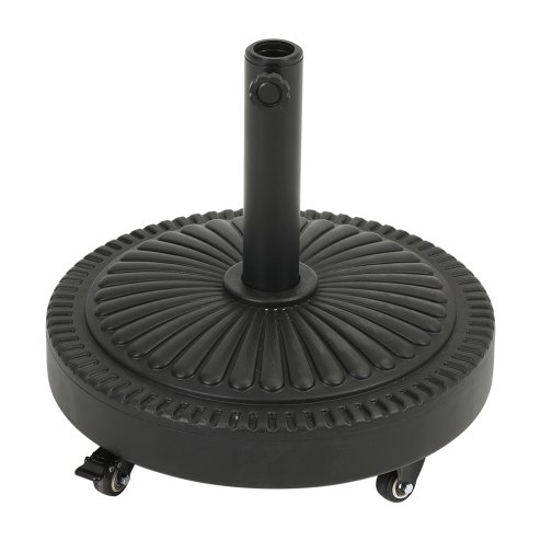 Living and Home 25KG Outdoor Concrete-Filled Patio Umbrella Base with Wheels