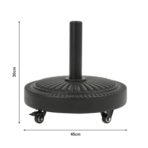 Living and Home 25KG Outdoor Concrete-Filled Patio Umbrella Base with Wheels
