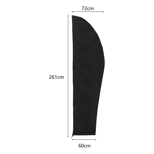 Rattan Modular 6-Piece Garden Furniture Set Black + 3M Banana Cantilever Patio Parasol with Wheeled Fillable Base + Waterproof Parasol Cover Bundle