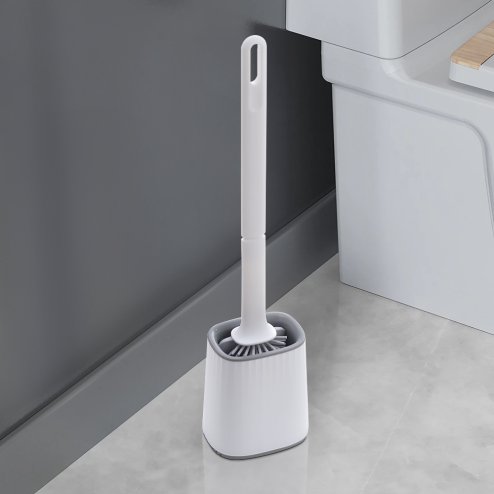 Living and Home Flexible Silicone Toilet Brush and Holder