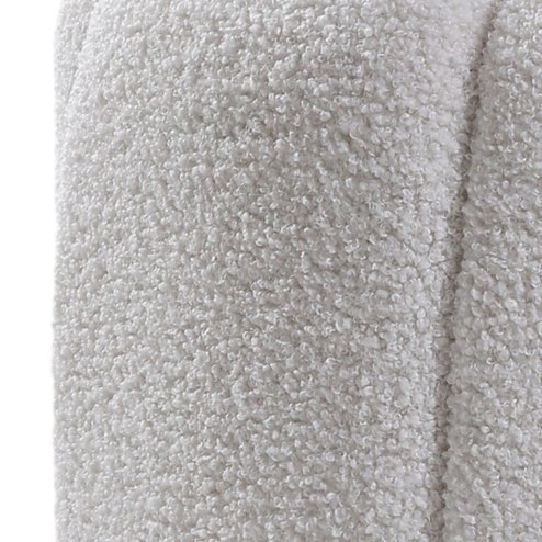 Living and Home Round Shape Teddy Fabric Footstool