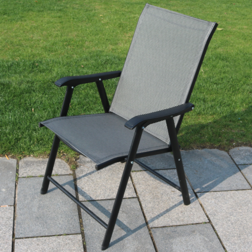 Living and Home Set of 2 Metallic-Frame and Fabric Foldable Chairs