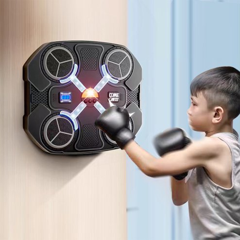 Living and Home 4-Target Music Boxing Machine with LED Light For Kids
