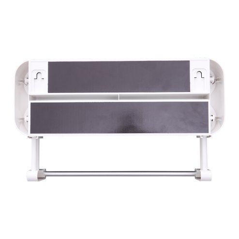 Living and Home Dual-Layer Magnetic Plastic Wrap Dispenser with Cutter