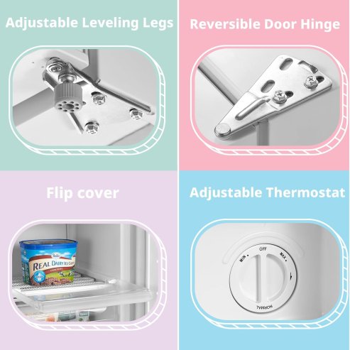 2pcs Fridge & Freezer Combo Set – 93L Fridge + 60L Upright Freezer, Freestanding, White
