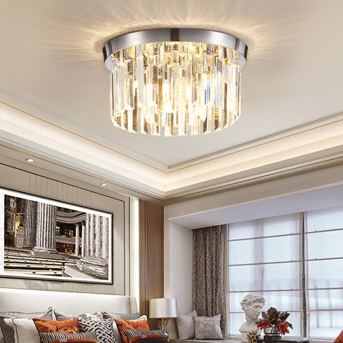 Living and Home Crystal Mount Ceiling Light