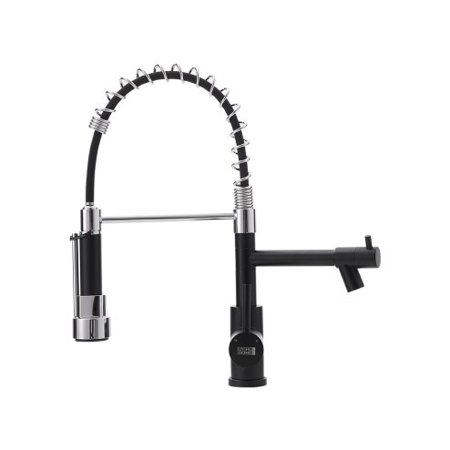 Living and Home Stainless Steel Kitchen Faucet with Pull Down Spring Spout and Pot Filler