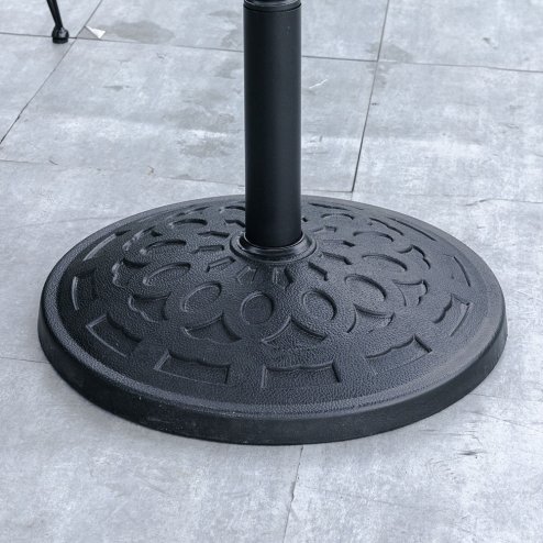 Living and Home 14KG Heavy Duty Round Resin Umbrella Base, Outdoor Patio Parasol Stand Fits 38mm Umbrella Poles