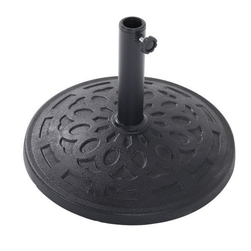 Living and Home 14KG Heavy Duty Round Resin Umbrella Base, Outdoor Patio Parasol Stand Fits 38mm Umbrella Poles