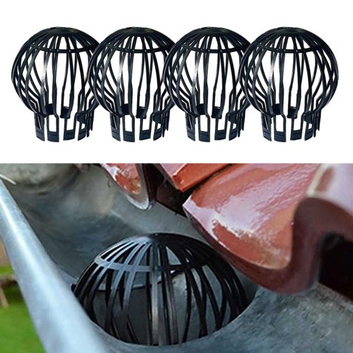 Living and Home Pack of 4 Plastic Gutter Downpipe Guards