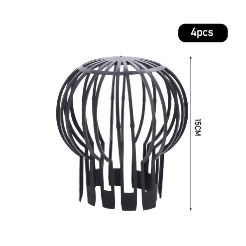 Living and Home Pack of 4 Plastic Gutter Downpipe Guards