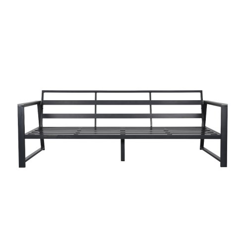 Living and Home 4 Piece Aluminium Outdoor Sofa Set with Glass Table Garden Furniture