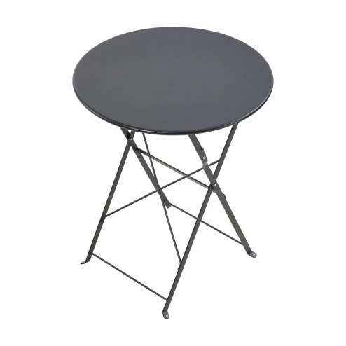 Living and Home 3-Piece Outdoor Folding Bistro Set, Table & Chairs Set, Black