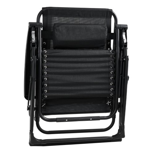 Living and Home Zero Gravity Outdoor Recliner with Seat Cushion & Headrest, Non-Slip Base Pads, 200kg Max Load, High-Quality Tear-Resistant Breathable Textilene Mesh