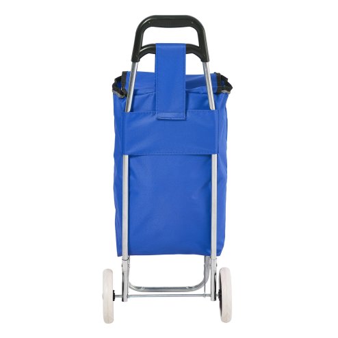 Living and Home Foldable Portable 2-Wheel Shopping Trolley with 20L Oxford Cloth Bag, Lightweight Rolling Utility Cart for Shopping