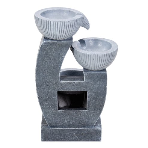 Living and Home 3-Tier Solar-Powered Water Fountain Outdoor Gardening Decor Water Feature with LED Lights