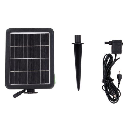 Living and Home 4-Tier Solar-Powered Water Fountain Outdoor Gardening Decor LED Water Feature with Solar Panel