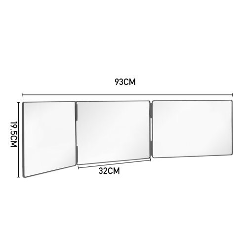 Living and Home 3-way Foldable Makeup Mirror with Telescoping Hooks