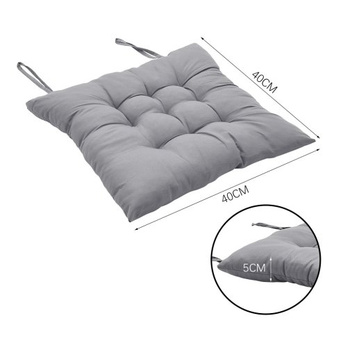 Living and Home 4Pcs Square Soft Thicken Tatami Seat Cushions, Grey