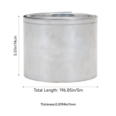 Living and Home Silver Metal Garden Edging, 5m L x 14cm H