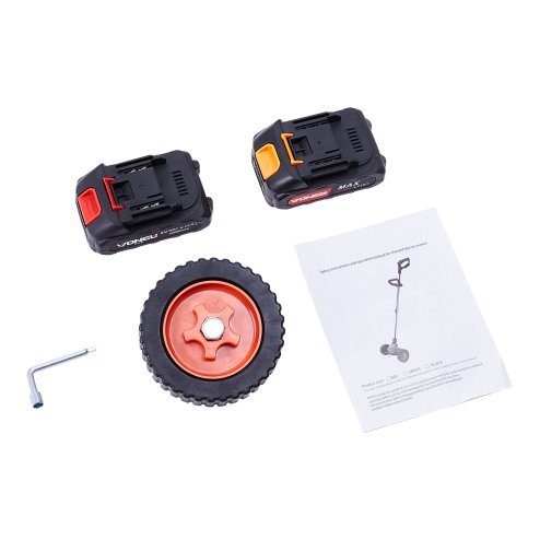 Living and Home Battery Powered Push Lawn Mower with Wheels
