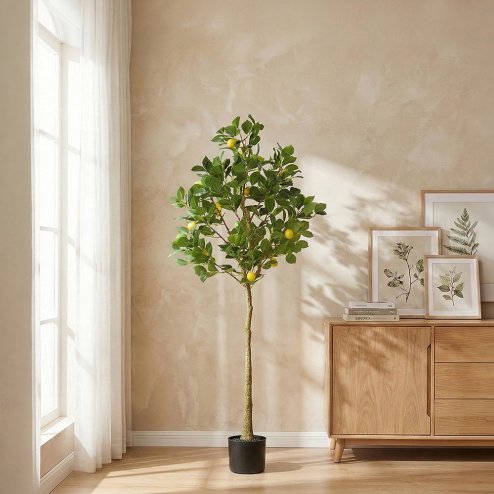 Living and Home 158cm Artificial Lemon Tree Potted Plant Home Decoration