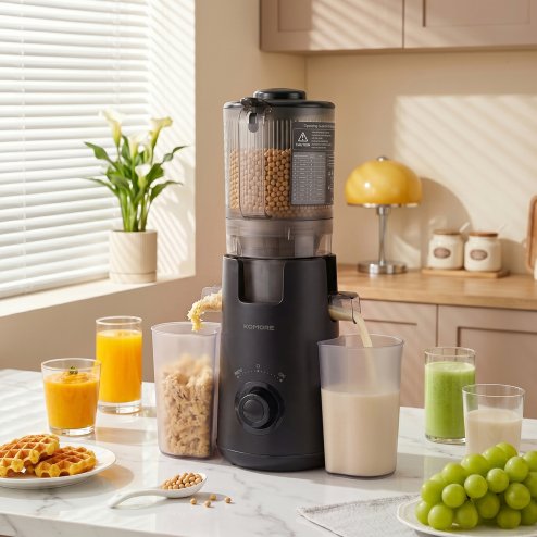 Living and Home 300W Cold Press Juicer Slow Masticating Machine Image