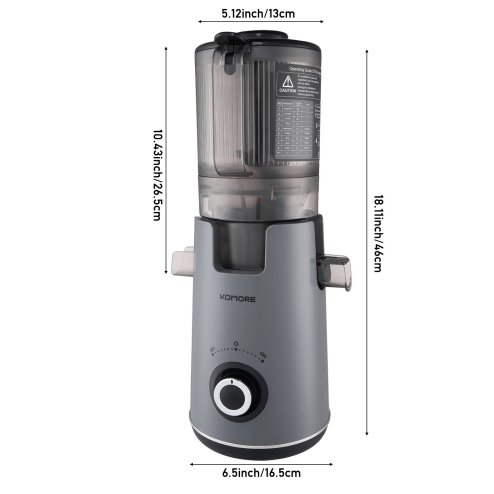 Living and Home 300W Cold Press Juicer Slow Masticating Machine