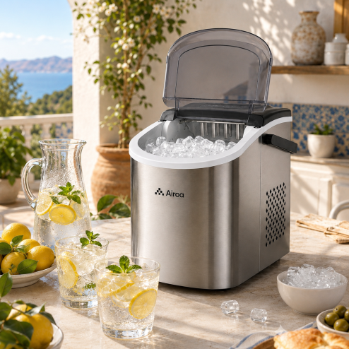 Living and Home Countertop Bullet Ice Maker with Handle