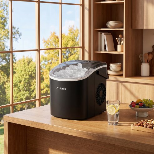 Living and Home Countertop Bullet Ice Maker with Handle