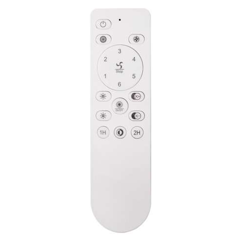 Living and Home Dia 50cm Round Acrylic Ceiling Mount LED Fan Light with Remote Controller, White