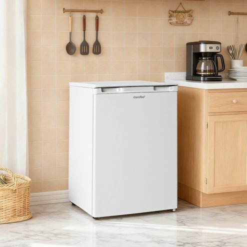 88 L Freestanding Under Counter Freezer with Adjustable Thermostat, Reversible Door, 3 Drawers