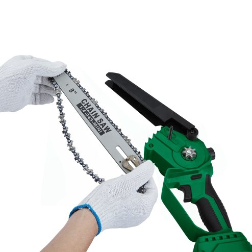 Living and Home 6 Inch & 8 Inch Portable Cordless Electric Chainsaw with 2 Batteries